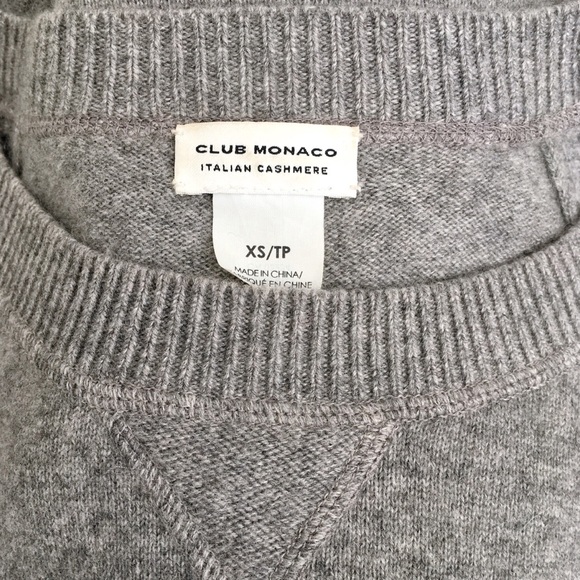 CLUB MONACO Gray Italian Cashmere Pullover Sweater - Picture 5 of 5